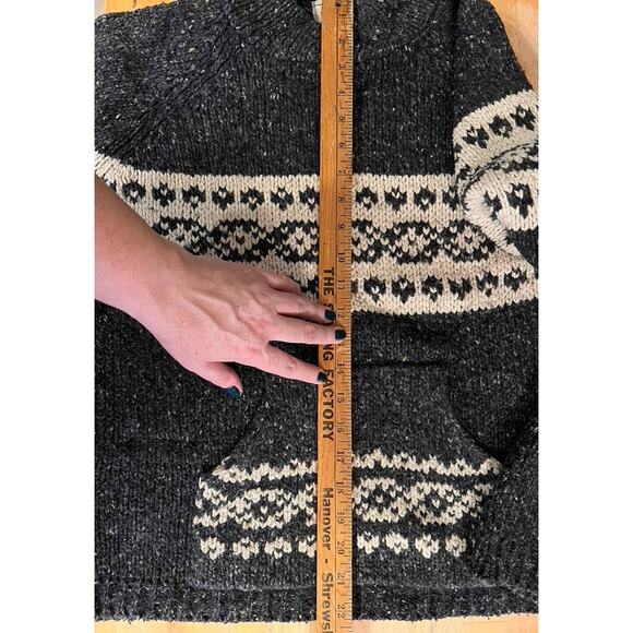 VTG Sonoma Silk Wool Blend Pullover Sweater Nordic SZ S Blue Gray Heather Cream - Picture 8 of 9